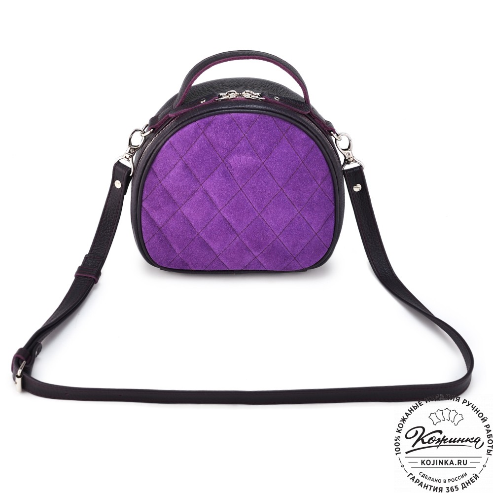 Женская кожаная сумка "Селин" (сирень\бордо)